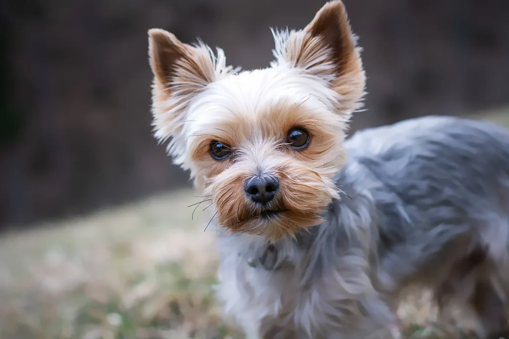 yorkshire terrier con pelo cortodo